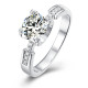 Darlene 1.0 Carats Sterling Silver VVS1 Womens Moissanite Rings