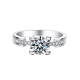 Darlene 1.0 Carats Sterling Silver VVS1 Womens Moissanite Rings