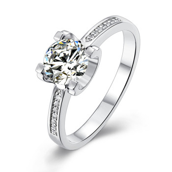 Dawn 1.0 Carats Sterling Silver VVS1 Womens Moissanite Rings