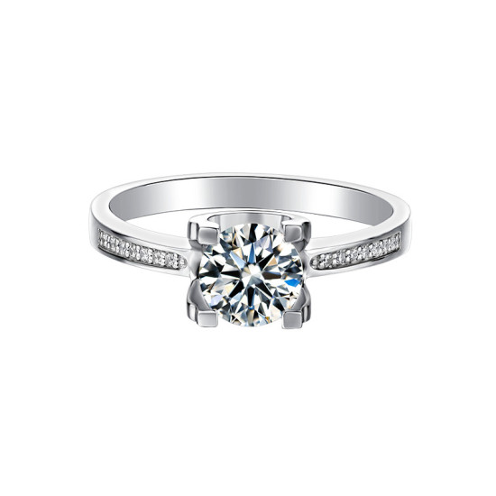 Dawn 1.0 Carats Sterling Silver VVS1 Womens Moissanite Rings