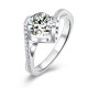 Debby Fasion1.0 Carats Sterling Silver Womens Moissanite Rings