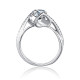 Debby Fasion1.0 Carats Sterling Silver Womens Moissanite Rings