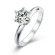 Debra Chic 1.0 Carats Sterling Silver VVS1 Moissanite Rings for Women