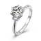 Deirdre Chic 1.0 Carats Sterling Silver VVS1 Moissanite Rings for Women