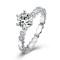 Denise Modern 1.0 Carats Sterling Silver VVS1 Moissanite Rings