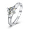 Diana Chic 1.0 Carats Sterling Silver VVS1 Moissanite Rings