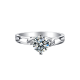 Diana Chic 1.0 Carats Sterling Silver VVS1 Moissanite Rings