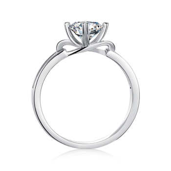 Diana Chic 1.0 Carats Sterling Silver VVS1 Moissanite Rings