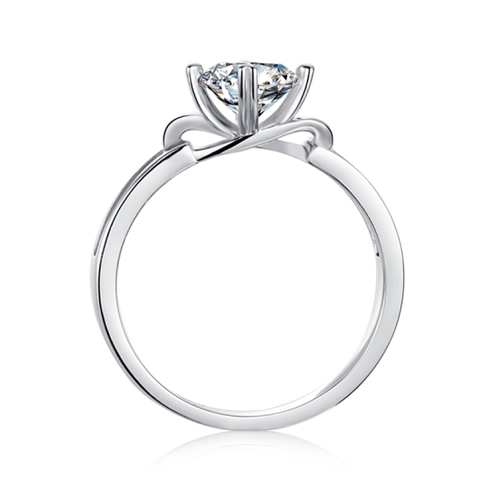 Diana Chic 1.0 Carats Sterling Silver VVS1 Moissanite Rings