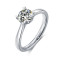 Dinah Chic 1.0 Carats Sterling Silver VVS1 Moissanite Rings