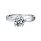 Dinah Chic 1.0 Carats Sterling Silver VVS1 Moissanite Rings