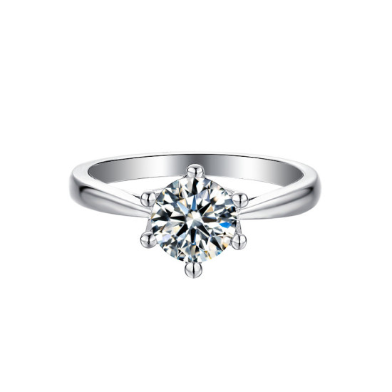 Dominic Gorgeous 1.0 Carats Sterling Silver VVS1 Moissanite Rings