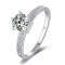 Donna Gorgeous 1.0 Carats Sterling Silver VVS1 Moissanite Rings