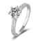 Dora Gorgeous 1.0 Carats Sterling Silver VVS1 Moissanite Rings