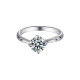 Alexis Glamorous Women 1.0 Carats Sterling Silver VVS1 Moissanite Rings