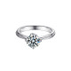 Ali Elegant Women 1.0 Carats Sterling Silver VVS1 Moissanite Rings