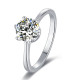 Alice Elegant Women 1.0 Carats Sterling Silver VVS1 Moissanite Rings