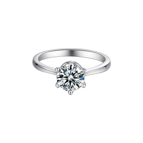 Alice Elegant Women 1.0 Carats Sterling Silver VVS1 Moissanite Rings