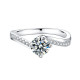 Alison Elegant Women 1.0 Carats Sterling Silver VVS1 Moissanite Rings