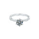 Allison Trandy 1.0 Carats Sterling Silver VVS1 Moissanite Rings for Women