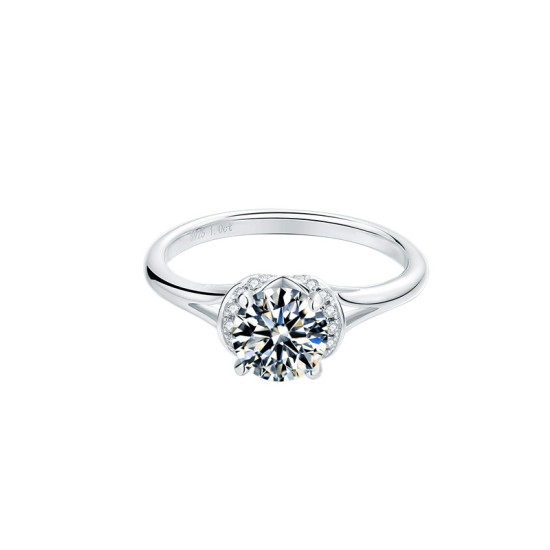 Alma Trandy 1.0 Carats Sterling Silver VVS1 Moissanite Rings for Women