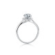 Alma Trandy 1.0 Carats Sterling Silver VVS1 Moissanite Rings for Women