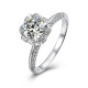 Edwina 1.0 Carats Sterling Silver VVS1 Moissanite Rings for Women