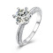 Eileen Chic 1.0 Carats Sterling Silver VVS1 Moissanite Rings