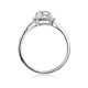 Elaine Classic 1.0 Carats Sterling Silver VVS1 Moissanite Rings