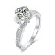 Elisa Chic 1.0 Carats Sterling Silver VVS1 Moissanite Rings