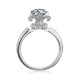 Elisa Chic 1.0 Carats Sterling Silver VVS1 Moissanite Rings