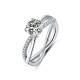 Elizabeth Fashion 1.0 Carats Sterling Silver VVS1 Moissanite Rings