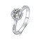 Elvira Elegant 1.0 Carats Sterling Silver VVS1 Moissanite Rings