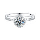 Elvira Elegant 1.0 Carats Sterling Silver VVS1 Moissanite Rings