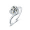 Emily Heart 1.0 Carats Sterling Silver VVS1 Moissanite Rings