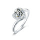 Emily Heart 1.0 Carats Sterling Silver VVS1 Moissanite Rings