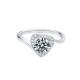 Emily Heart 1.0 Carats Sterling Silver VVS1 Moissanite Rings