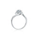 Emily Heart 1.0 Carats Sterling Silver VVS1 Moissanite Rings