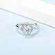 Emily Heart 1.0 Carats Sterling Silver VVS1 Moissanite Rings