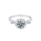 Geraldine Chic Women 1.0 Carats Sterling Silver VVS1 Moissanite Rings