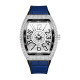 Fashion Frank Barrel Leath Watch With White Chassis