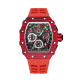 Cool Hollow Automatic Mechanical Sport Watch with Silicone Strap