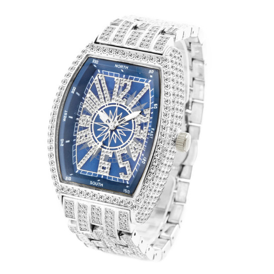 Iceforall Iced Roman Numerals Diamond Men's Watch