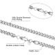 Iceforall 3mm Micro Stainless Steel Cuban Link Chain with Lobster Clasp