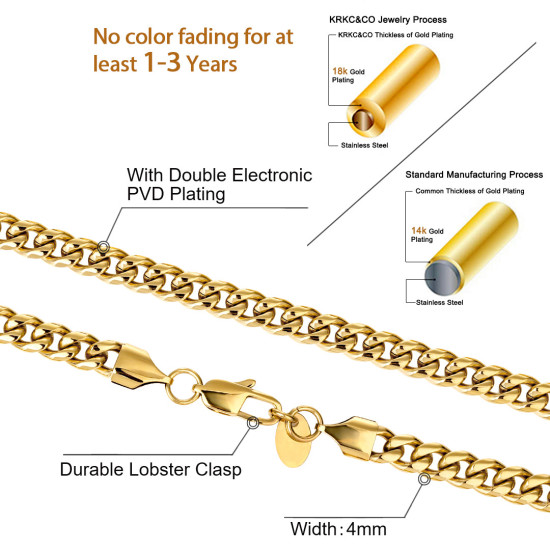 Fashion 12mm Miami Stainless Steel Cuban Link Chain