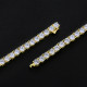 Iced Out 4mm 14K Gold CZ Diamond Mens Tennis Chain