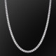 5mm White Gold CZ Diamond Tennis Chain Necklace for Men