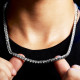 Fashion 4mm White Gold CZ Diamond Mens Tennis Chains