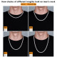 Fashion 4mm White Gold CZ Diamond Mens Tennis Chains