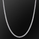 Fashion 4mm White Gold CZ Diamond Mens Tennis Chains